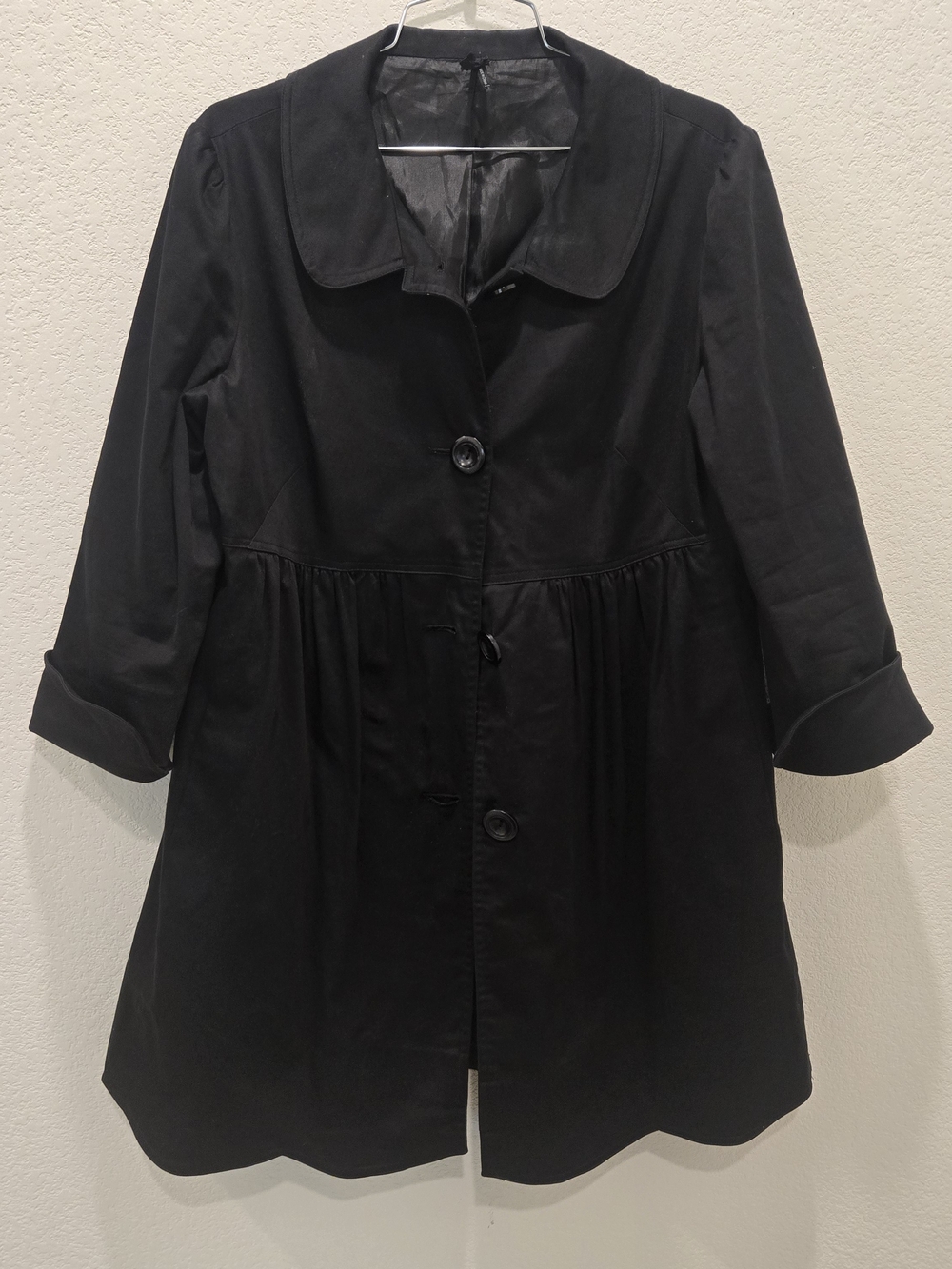 Lapis Classic Black Women's Coat - Elegant Collar Jacket